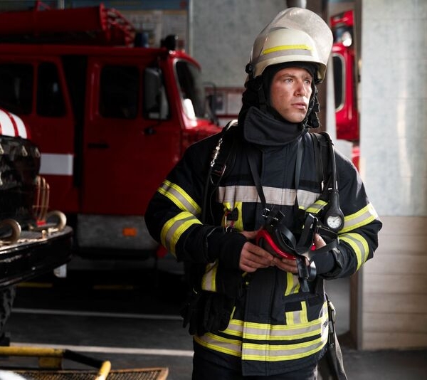 Novven en estación de bomberos