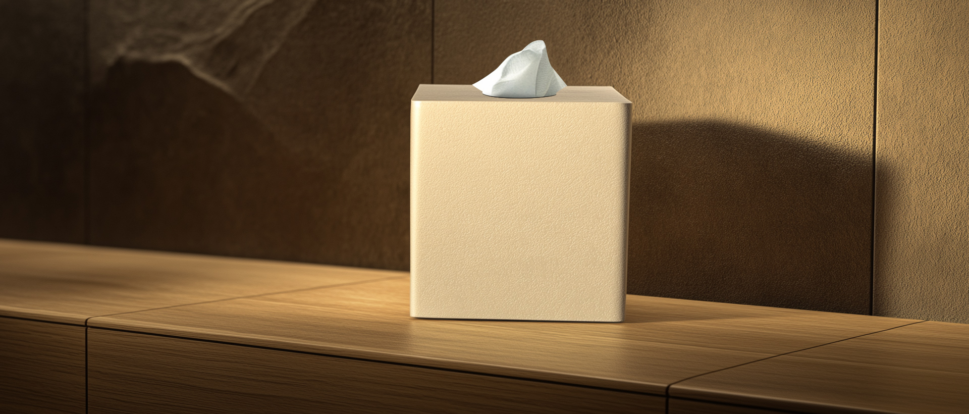 boite à mouchoir en matière sable