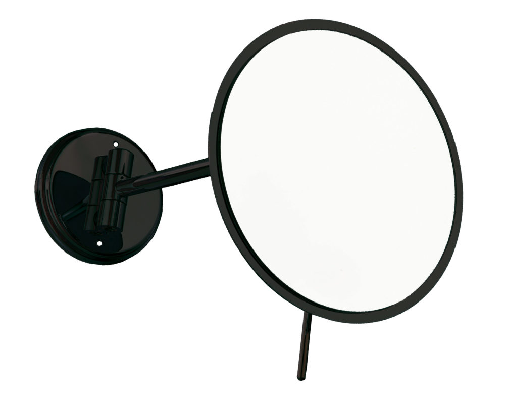 Espejo de 1 brazo, fabricado en latón, negro mate